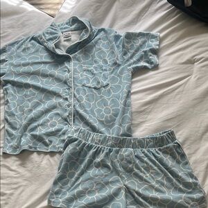 Kids Blue Floral Pajama Set